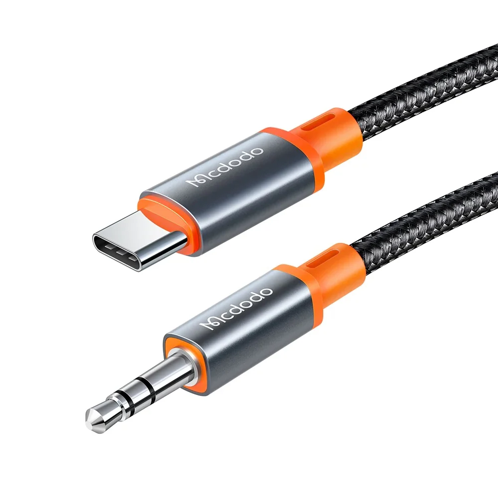 USB-C to 3.5mm McDodo CA-0820 Castle Audio Cable, 1.2m, Black - Image 2