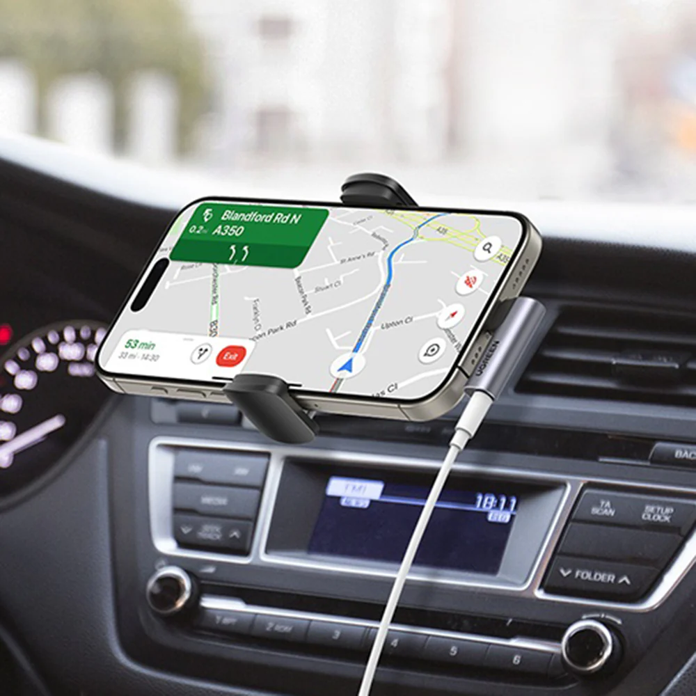 USB-C to 3.5mm UGREEN CM460 (20194) Angled, Gray Audio Adapter - Image 3