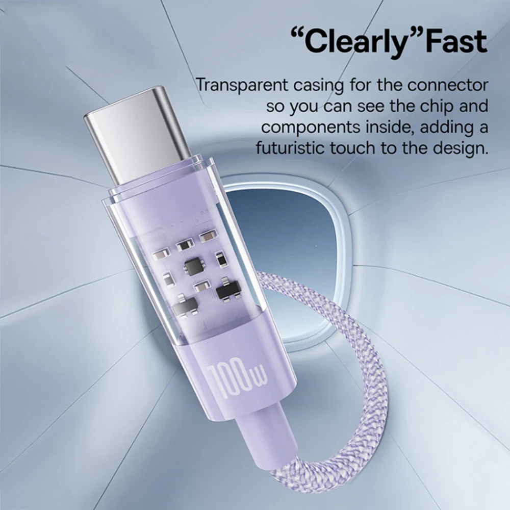 USB-C to Lightning Baseus Gem Data and Charging Cable, 20W, 1m, Purple P10373001511-00 - Image 6