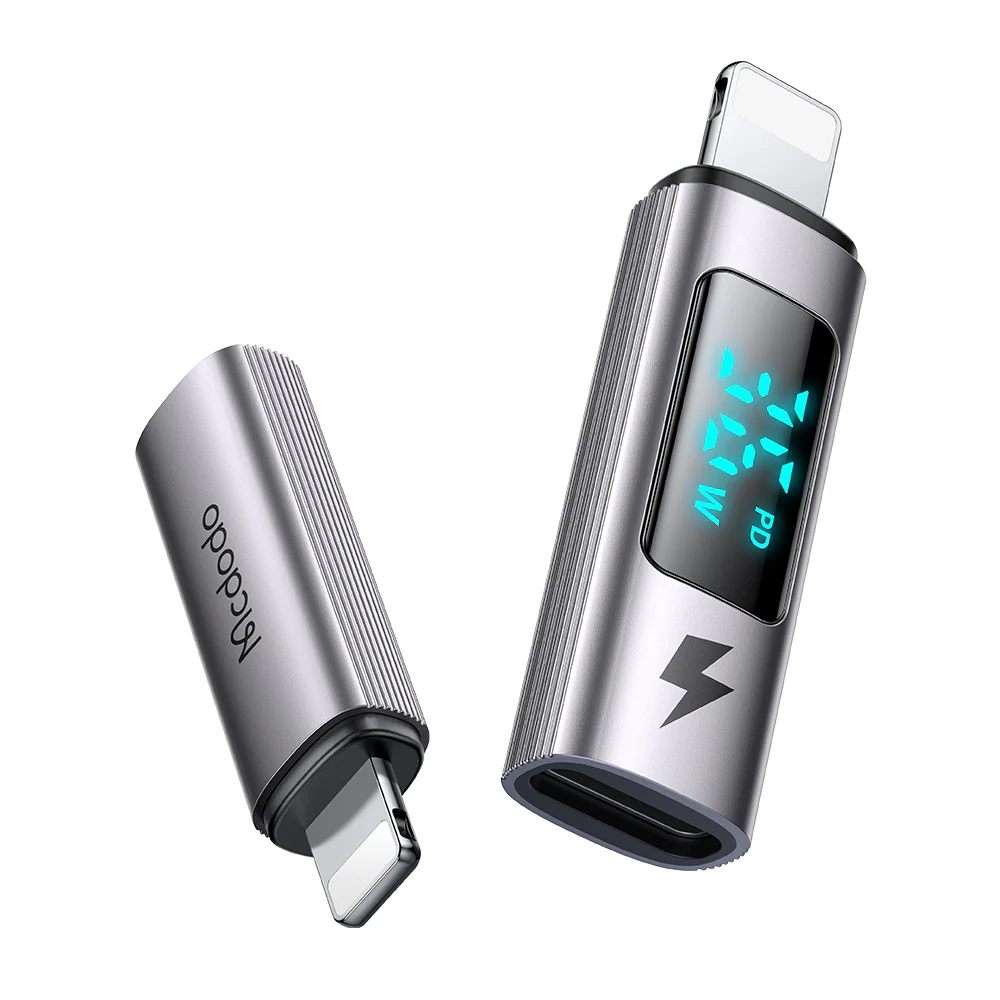 USB-C to Lightning Data and Charging Adapter McDodo OT-6100 Wales Display, Black - Image 2