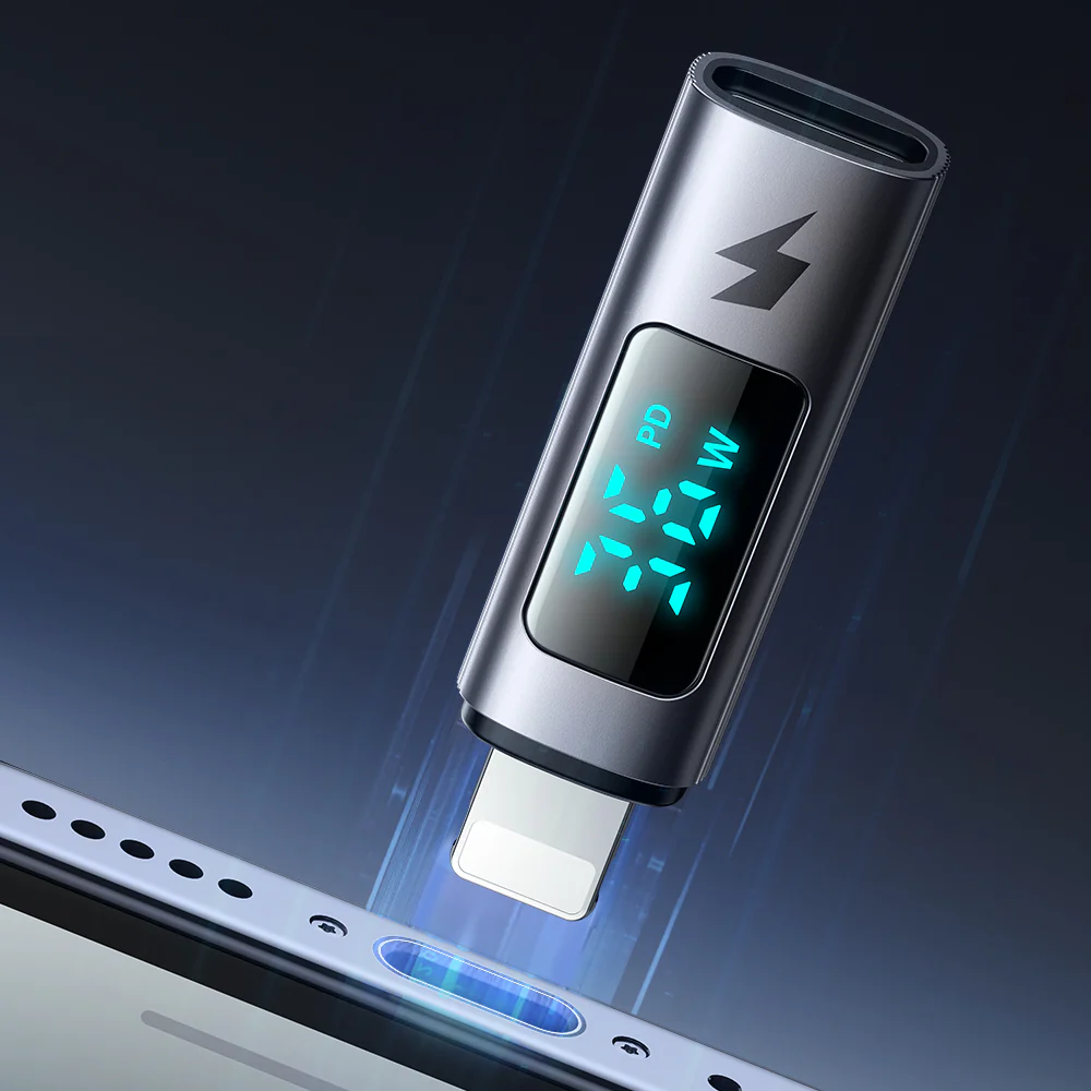 USB-C to Lightning Data and Charging Adapter McDodo OT-6100 Wales Display, Black - Image 4