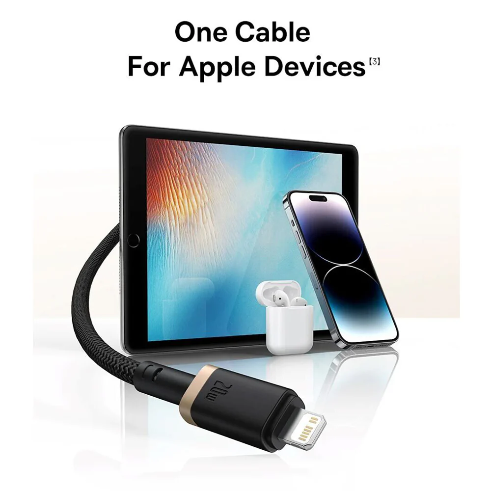 USB-C to Lightning Data and Charging Cable Baseus Dura Series, 20W, 1m, Red Black P10377800U01-01 - Image 5
