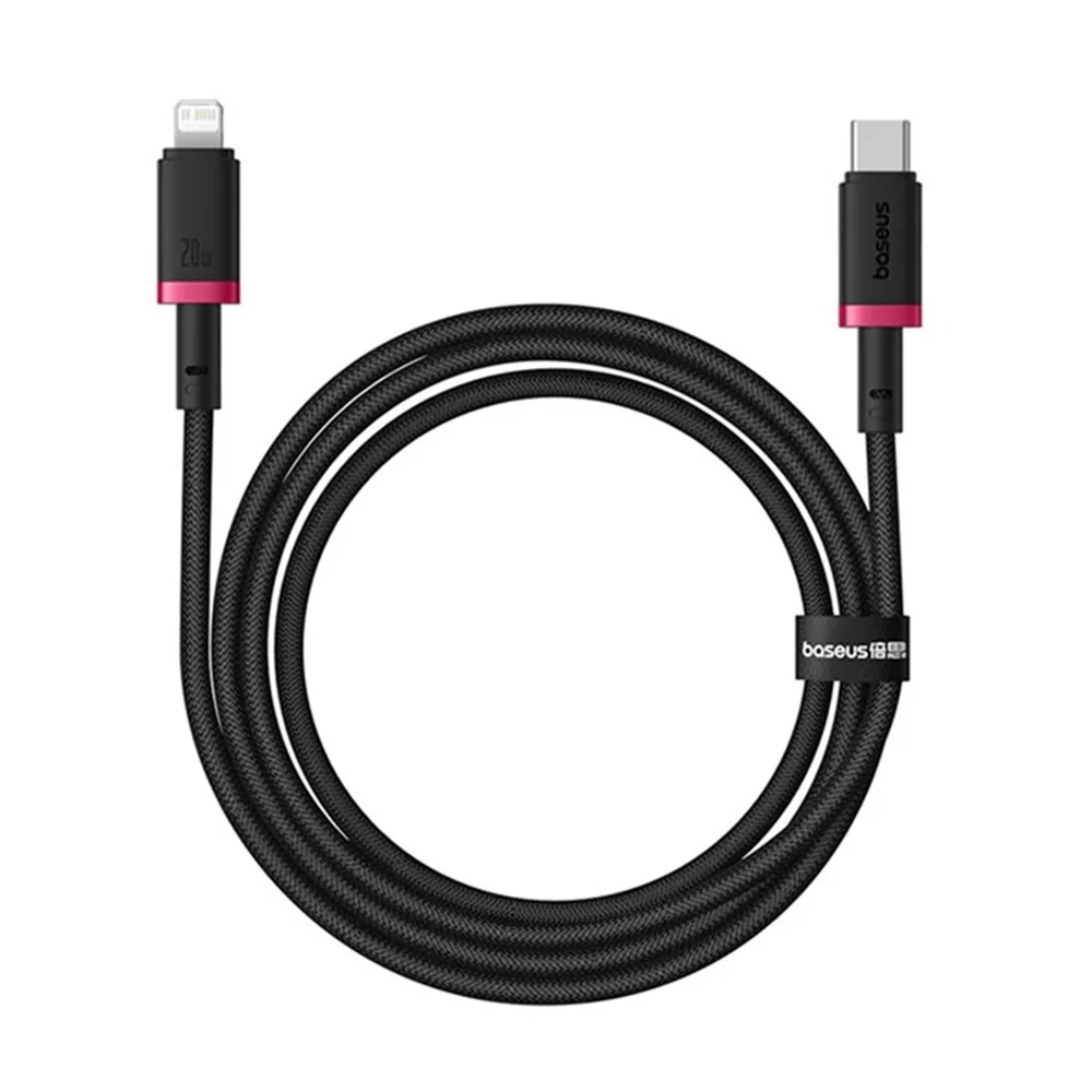 USB-C to Lightning Data and Charging Cable Baseus Dura Series, 20W, 2m, Red Black P10377800U01-03