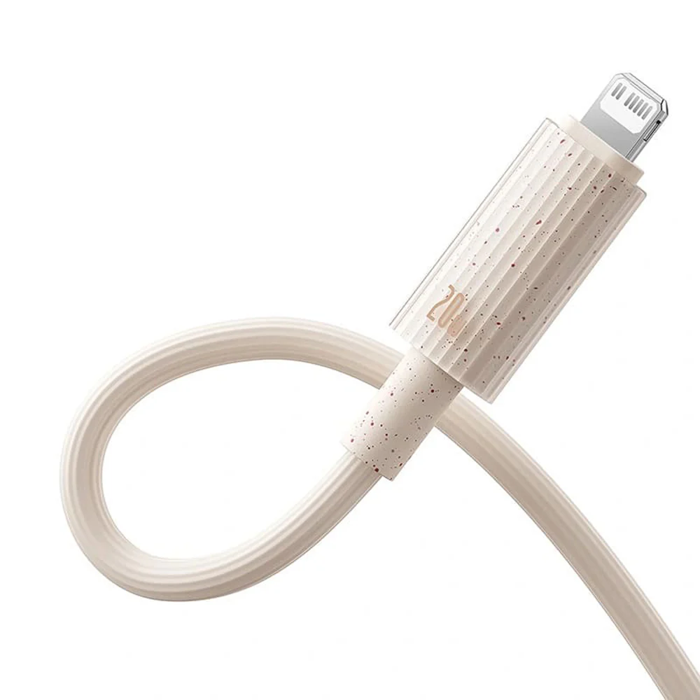 USB-C to Lightning Data and Charging Cable - Baseus Habitat, 20W, 2m, Green P10360201631-01 - Image 2