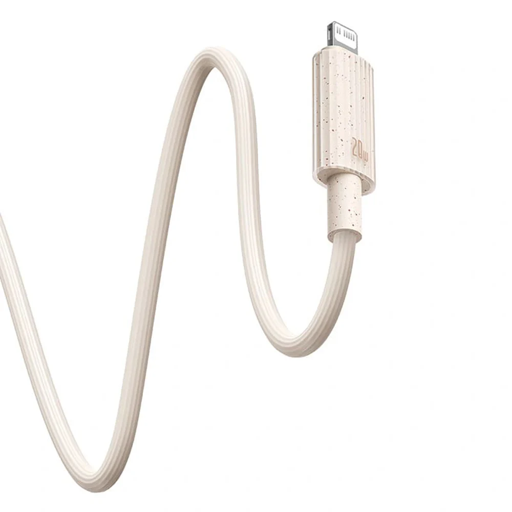 USB-C to Lightning Data and Charging Cable - Baseus Habitat, 20W, 2m, Green P10360201631-01 - Image 4