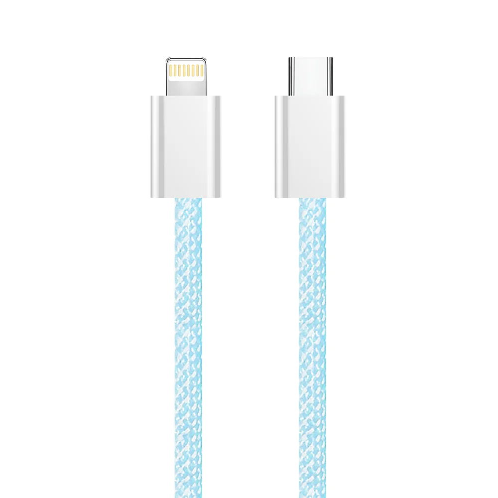USB-C to Lightning Data and Charging Cable ColorWay CW-CBPDCL061, 27W, 1m, Blue - Image 3