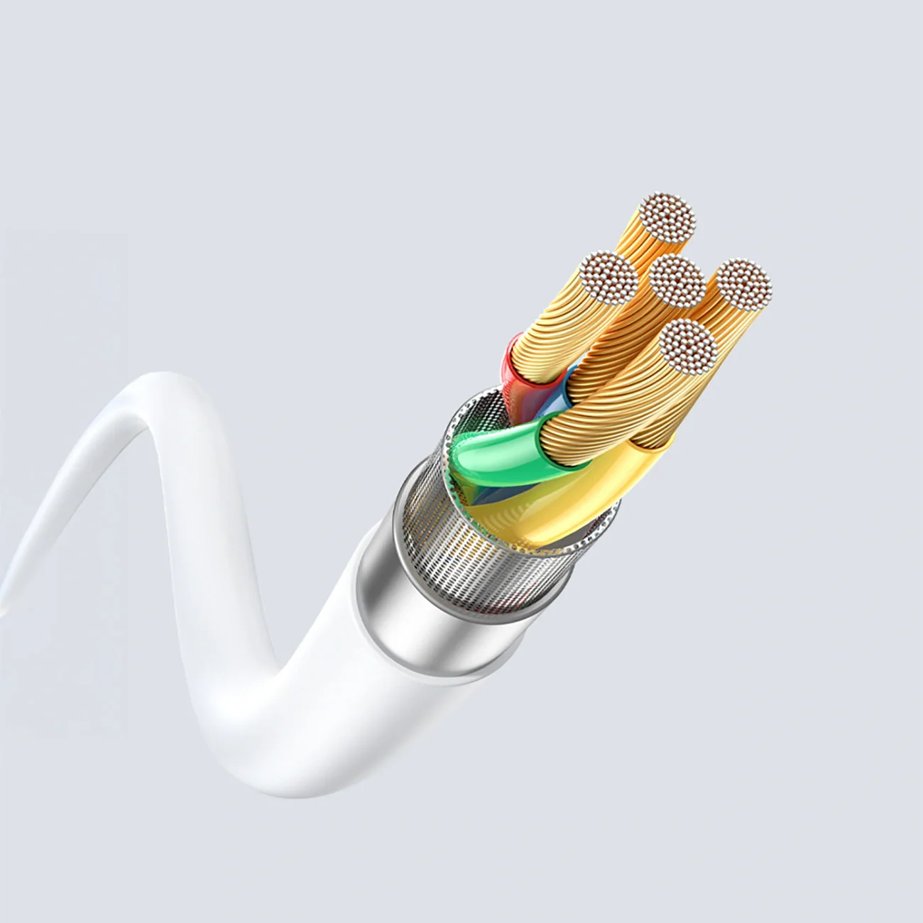 USB-C to Lightning Data and Charging Cable Dudao L25SX, 30W, 1m, White - Image 2