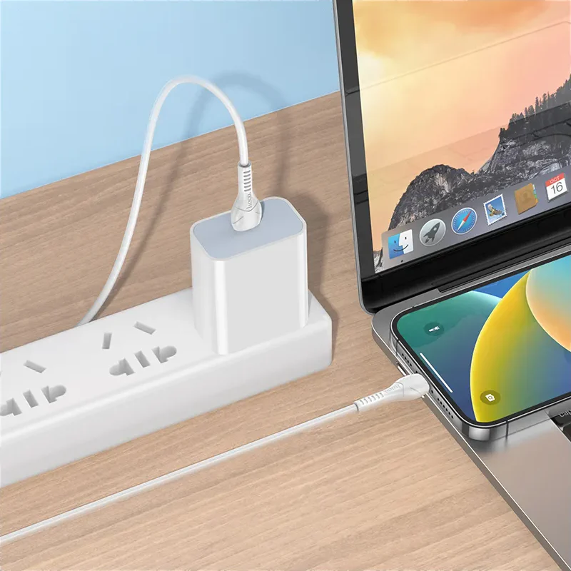 USB-C to Lightning Data and Charging Cable HOCO X37, 27W, 1m, White - Image 8