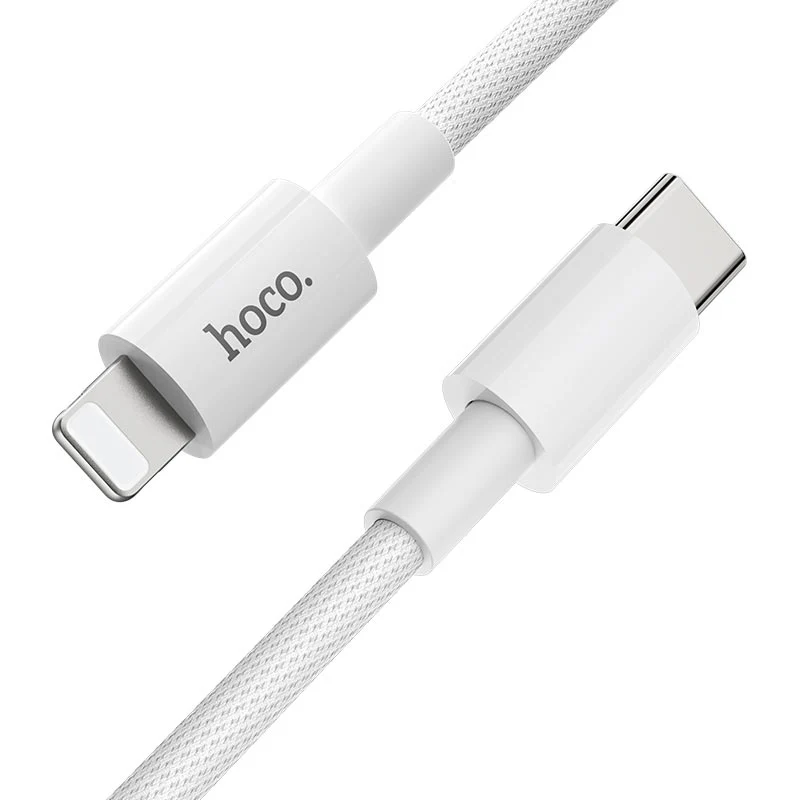 USB-C to Lightning Data and Charging Cable HOCO X56, 20W, 1m, White - Image 2