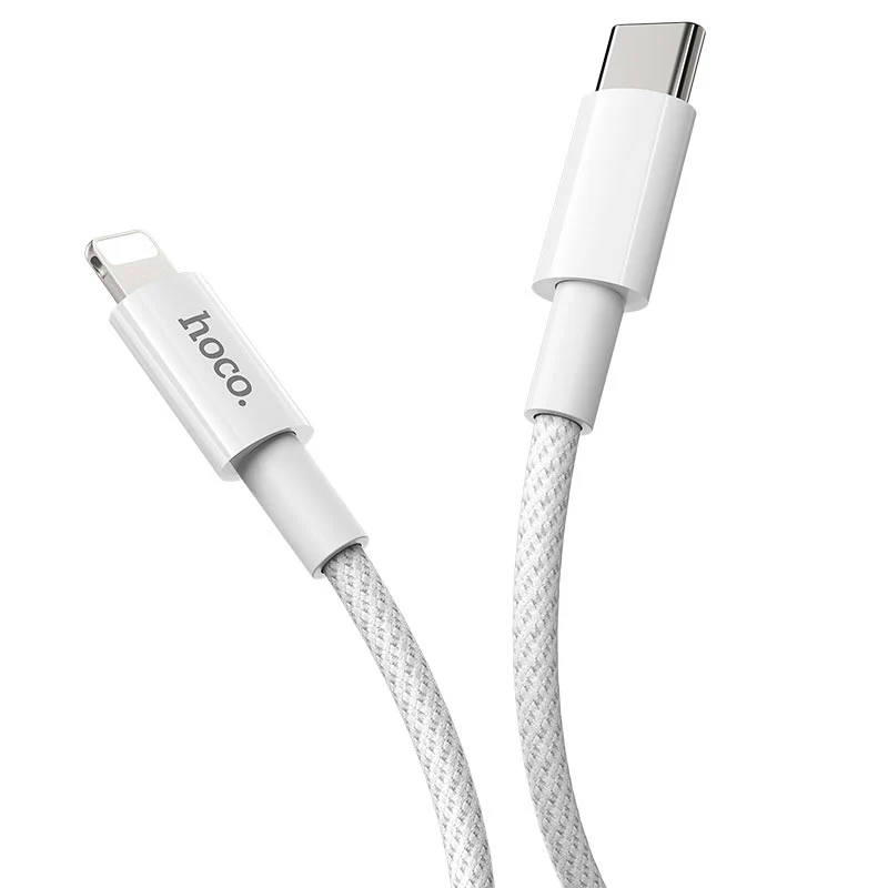 USB-C to Lightning Data and Charging Cable HOCO X56, 20W, 1m, White - Image 3