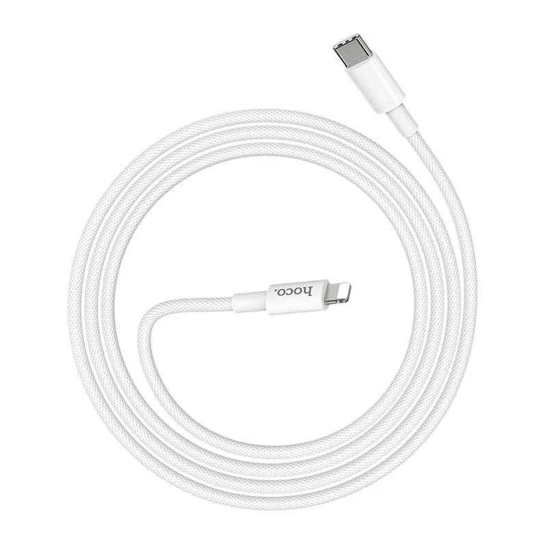 USB-C to Lightning Data and Charging Cable HOCO X56, 20W, 1m, White - Image 4