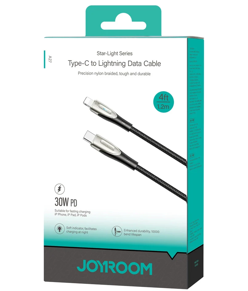 USB-C to Lightning Data and Charging Cable Joyroom S-A31, 30W, 1.2m, Black - Image 10