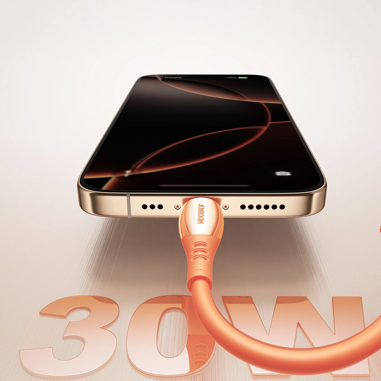 USB-C to Lightning Data and Charging Cable Joyroom S-A59 Vibrant, 30W, 1.2m, Orange - Image 5