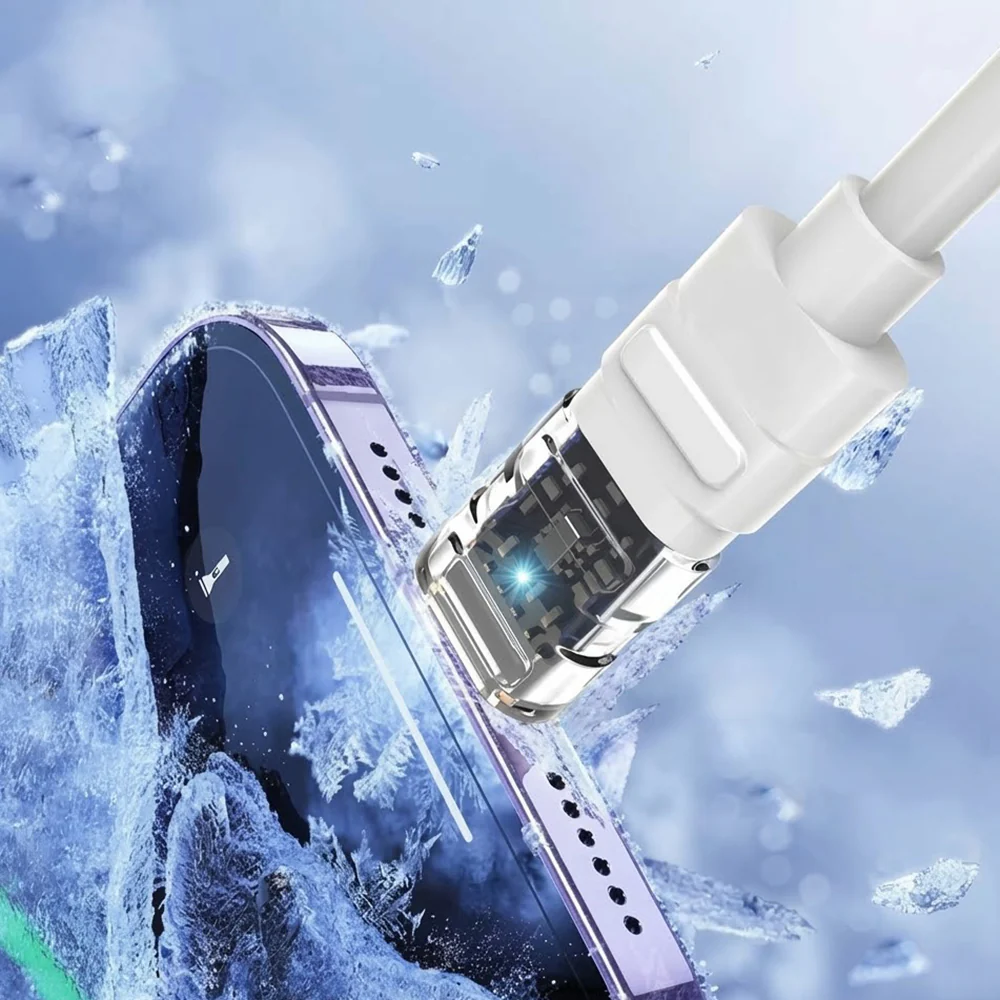 USB-C to Lightning Data and Charging Cable Lito LD05, 27W, 1m, White - Image 5