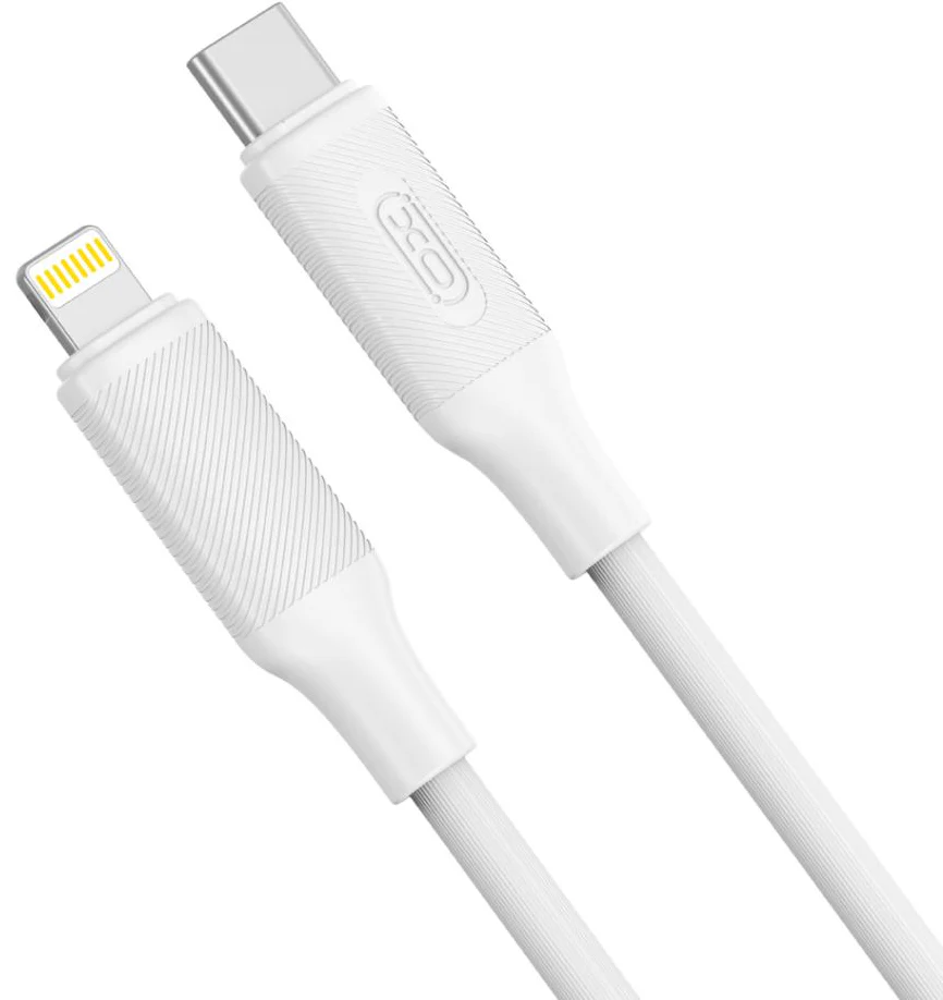 USB-C to Lightning Data and Charging Cable XO Design NB-Q265A, 27W, 1m, White - Image 2