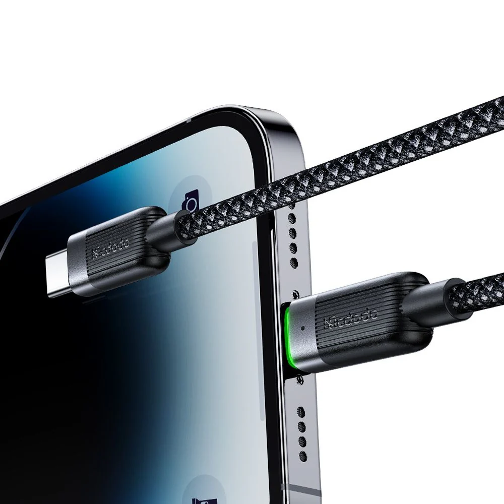 USB-C to Lightning McDodo CA-2010 Self Winding Data and Charging Cable, 36W, 1.2m, Black - Image 2