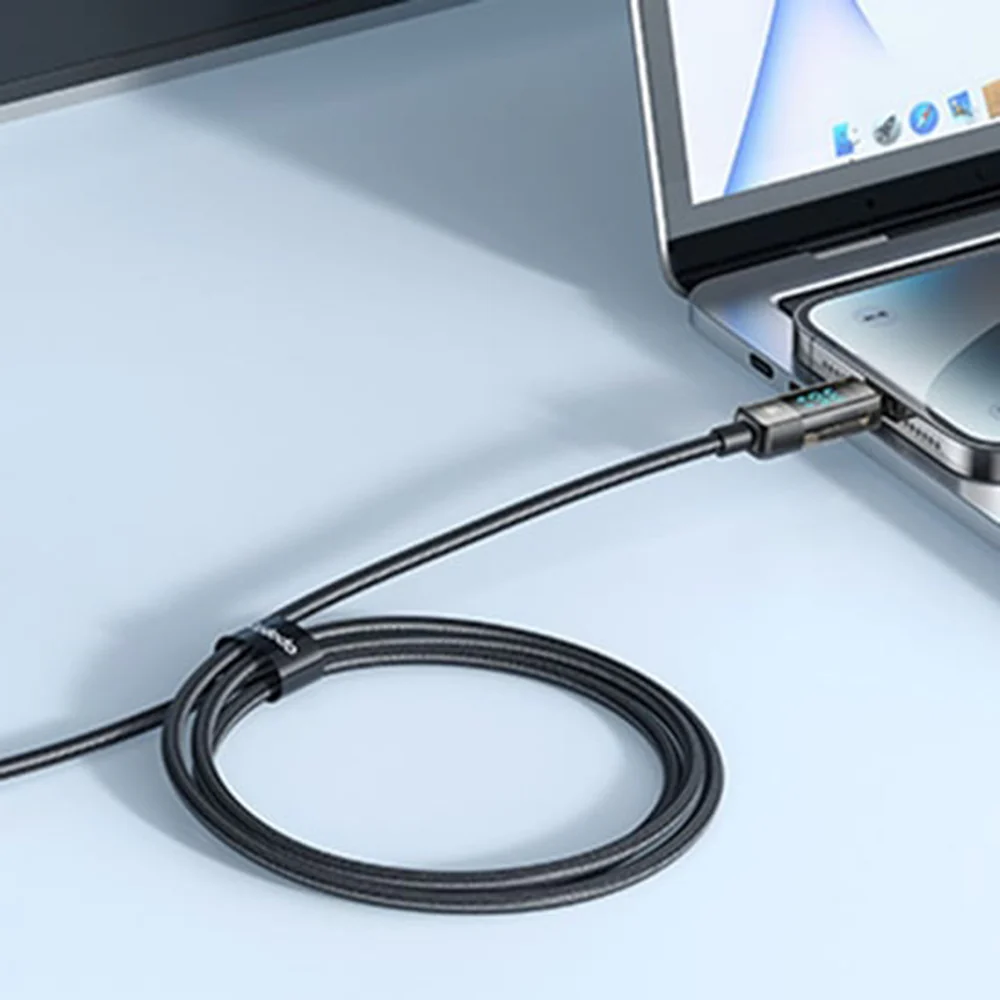 USB-C to Lightning McDodo CA-3600 Data and Charging Cable with Auto Power Off Display, 36W, 1.2m, Black - Image 4