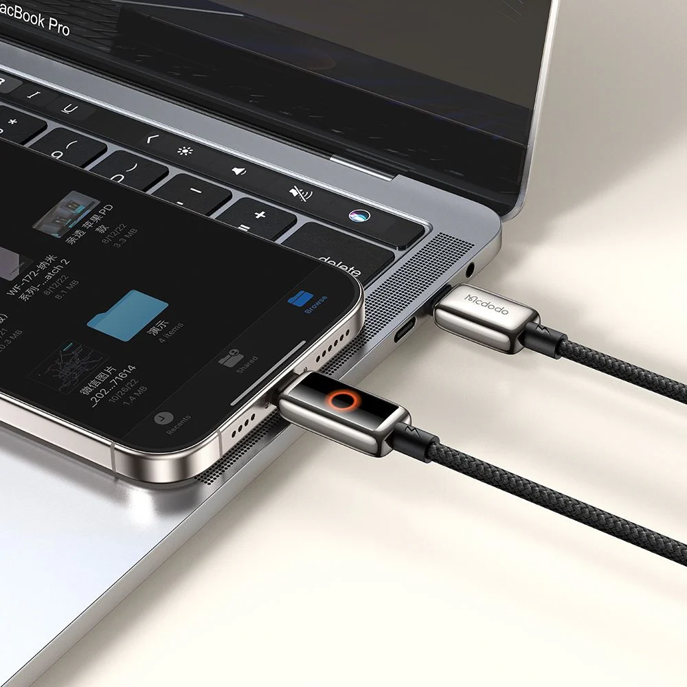 USB-C to Lightning McDodo CA-6670 Data and Charging Cable - Auto Power Off, 36W, 1.2m, Black - Image 6