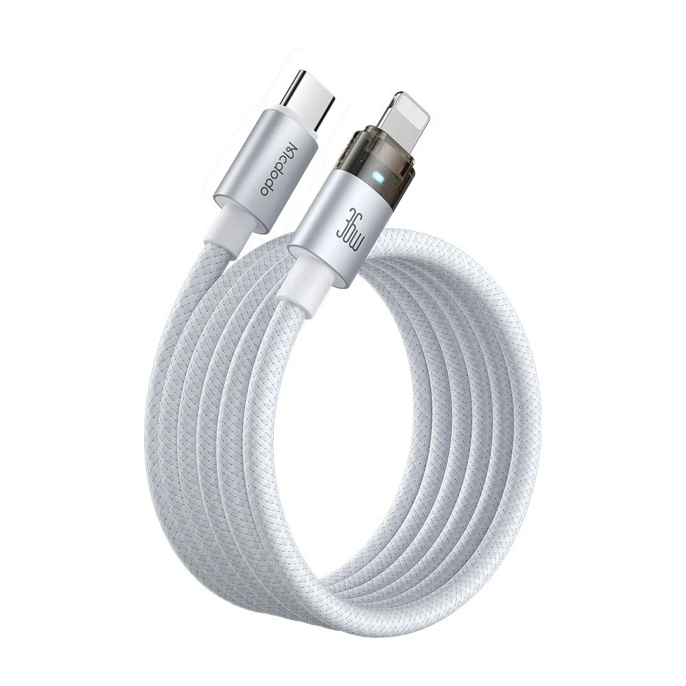 USB-C to Lightning McDodo CA-6942 Data and Charging Cable, 36W, 1.2m, White - Image 2