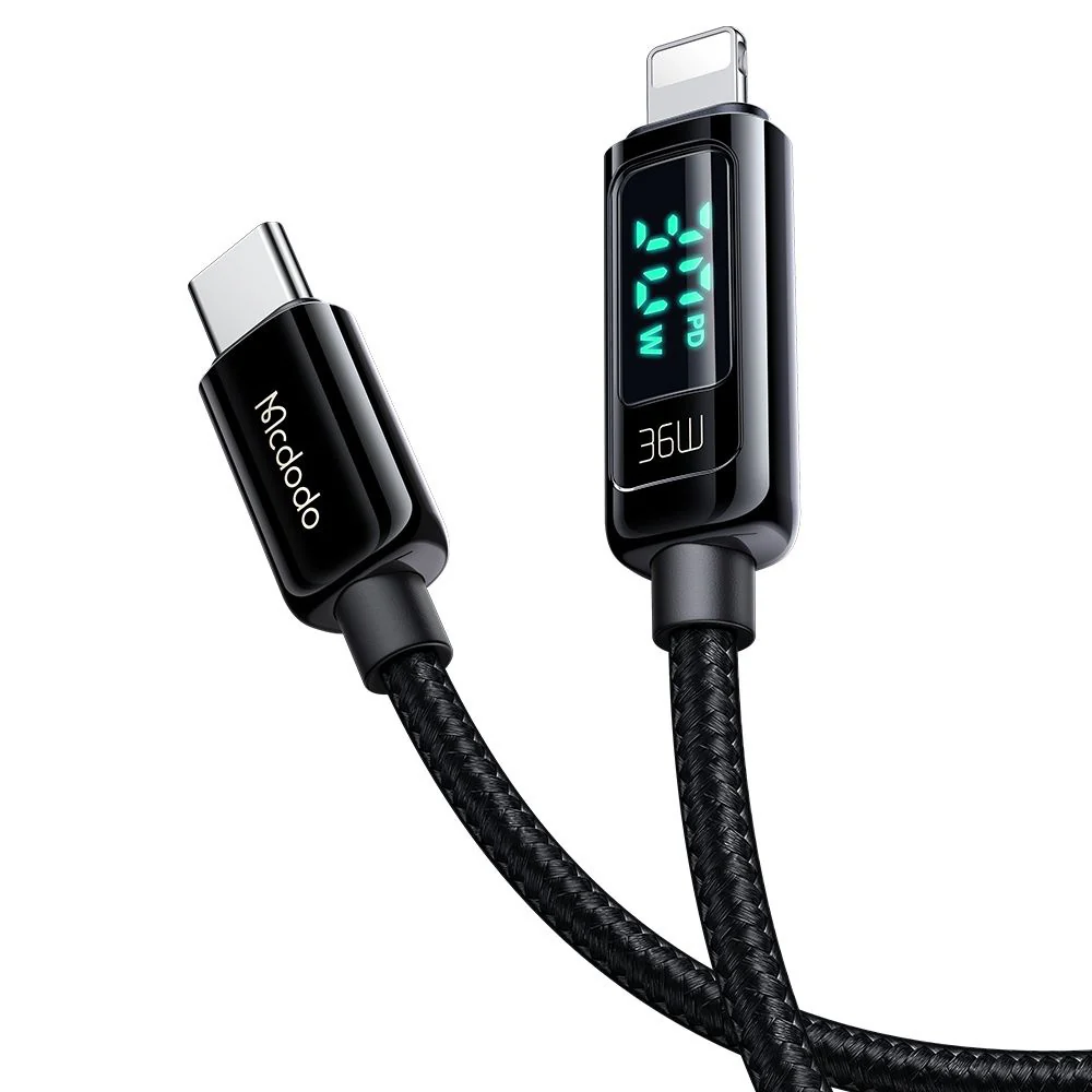 USB-C to Lightning McDodo CA-8810 Data and Charging Cable, 36W, 1.2m, Black - Image 3