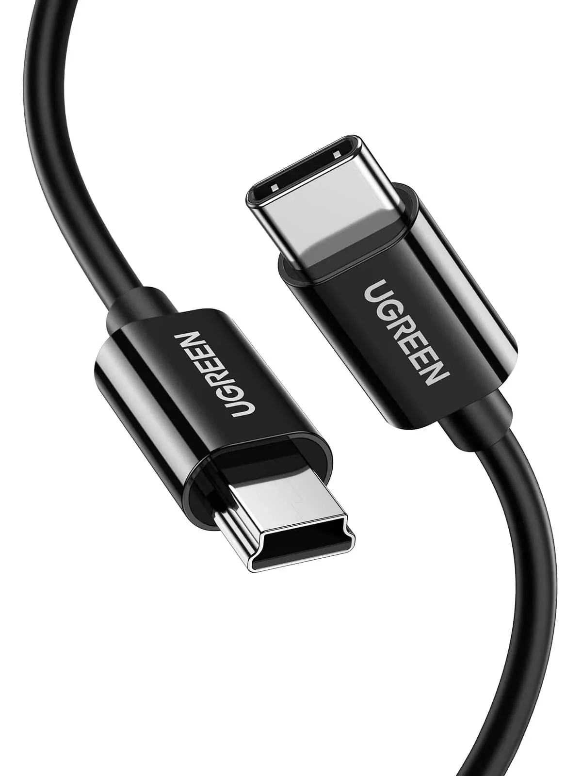 USB-C to miniUSB Data and Charging Cable UGREEN US242, 18W, 1m, Black - Image 2