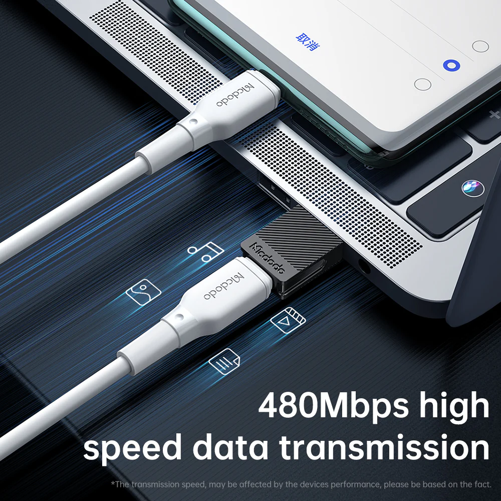 USB-C to USB-A Data and Charging Adapter McDodo OT-6970, Black - Image 3