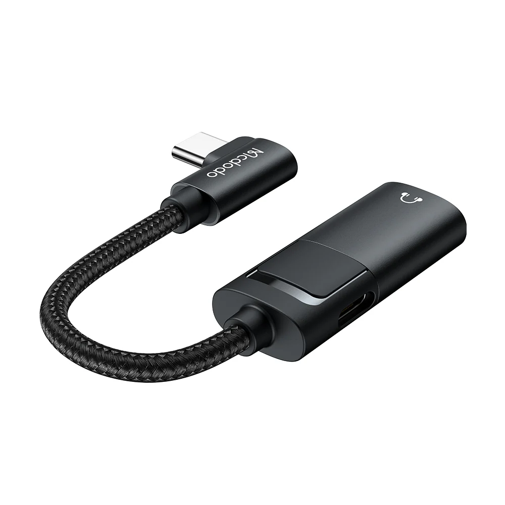 USB-C to USB-C / 3.5mm McDodo CA-1880 Audio Adapter, Black - Image 3