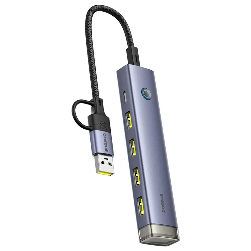 USB / USB-C Baseus UltraJoy Hub, 4 x USB-A 3.2 - 1 x USB-C, Gray B0005280B811-15 - Image 4