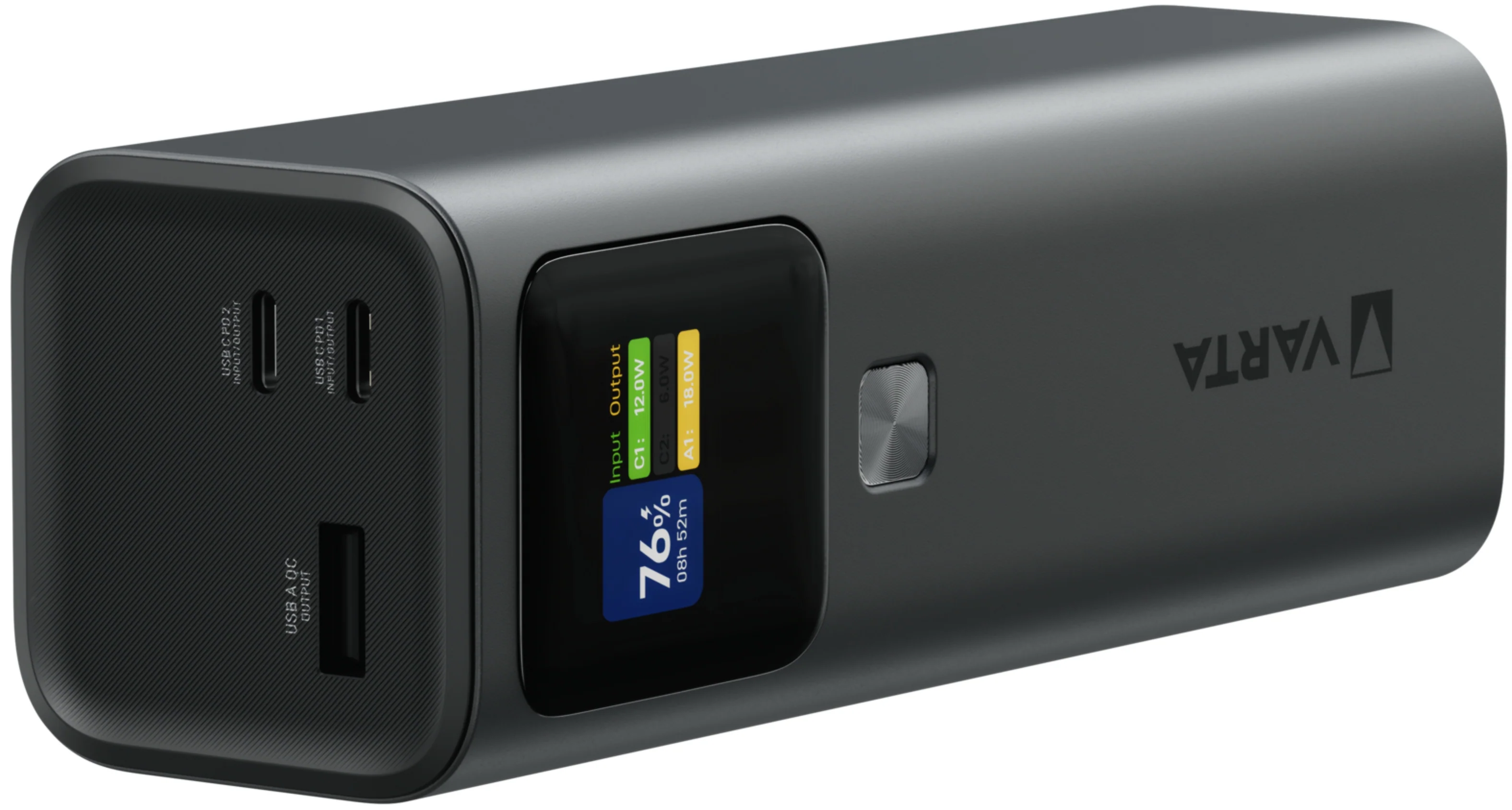 Varta High Speed External Battery, 27000mAh, 140W, QC + PD, 1 x USB-A - 2 x USB-C, Black - Image 5