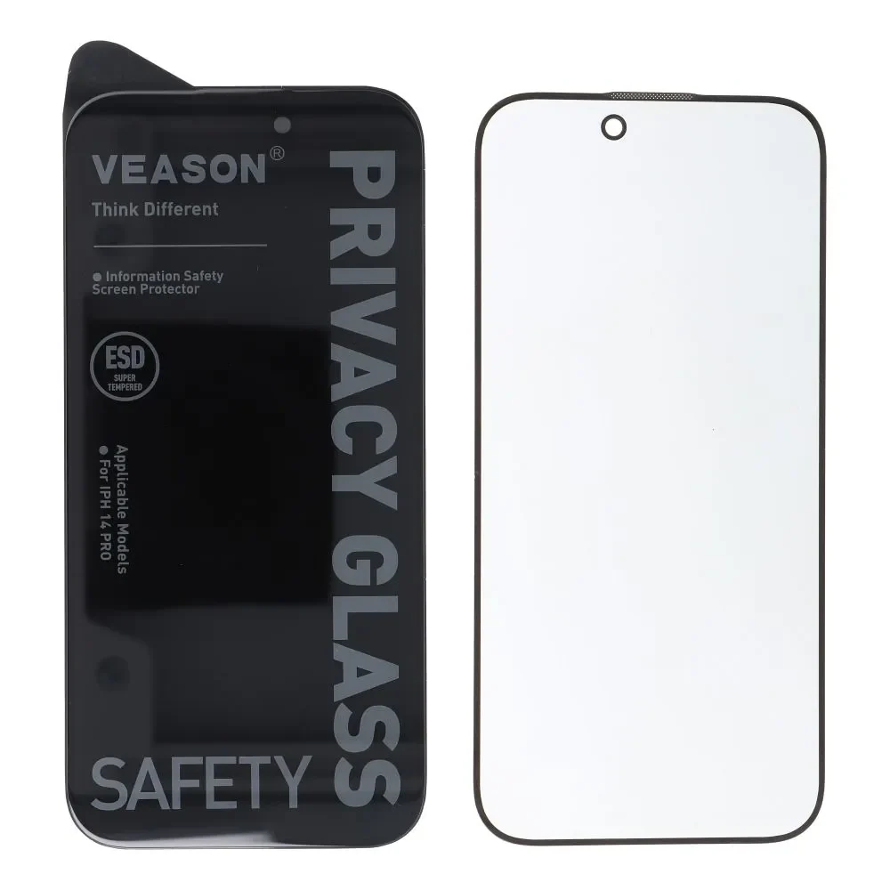 Veason Privacy Screen Protector for Apple iPhone 16 Pro Max, Tempered Glass, Full Glue, 6D