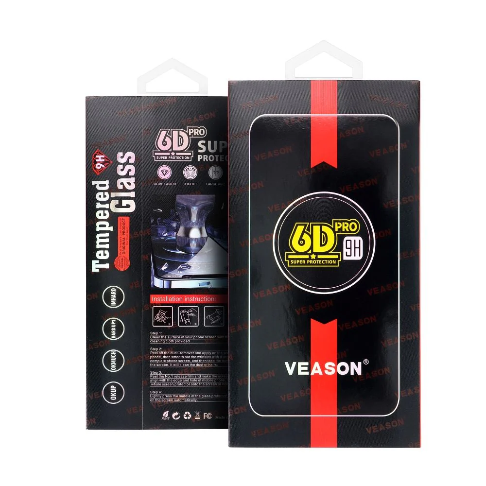 Veason PRO Screen Protector Film for Samsung Galaxy A06 4G / A06 5G, Tempered Glass, Full Glue, 6D, Black - Image 2