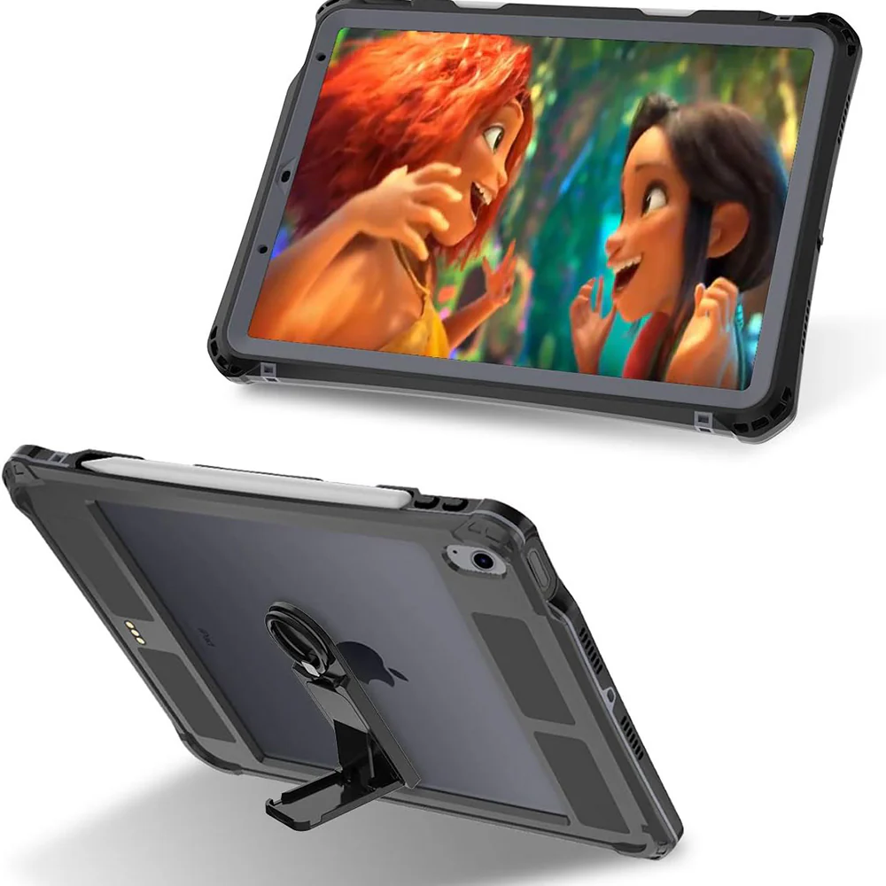 Waterproof Case for Apple iPad Air (2022) / Air (2020), ShellBox, Black - Image 2