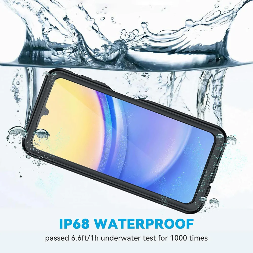 Waterproof Case for Samsung Galaxy A15 5G A156 / A15 A155, ShellBox, Black - Image 2