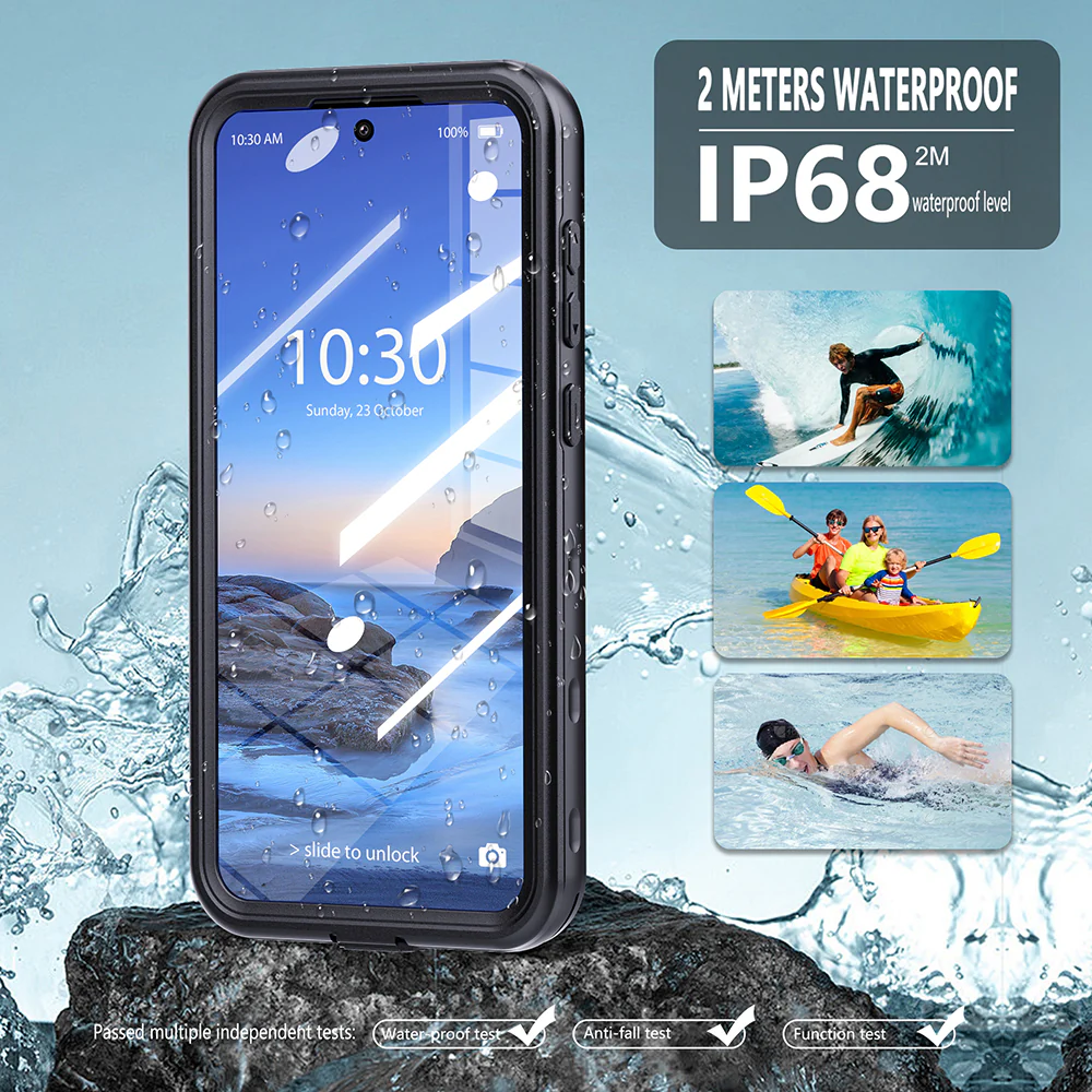 Waterproof Case for Samsung Galaxy A36 A366, ShellBox, Black - Image 3