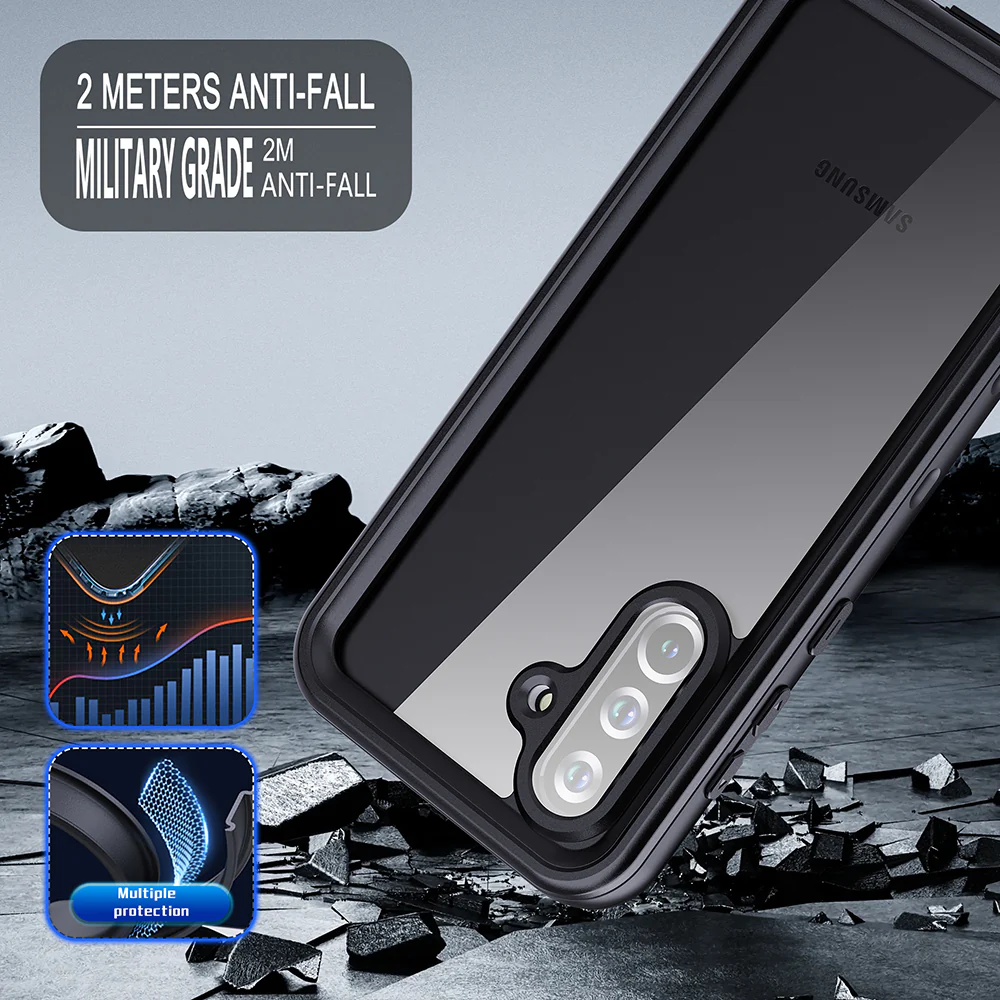 Waterproof Case for Samsung Galaxy A36 A366, ShellBox, Black - Image 5