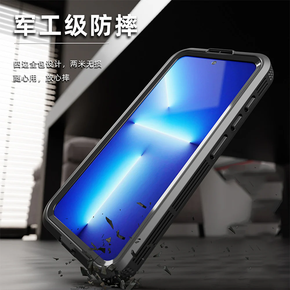 Waterproof Case for Samsung Galaxy S24 S921, ShellBox, Black - Image 4