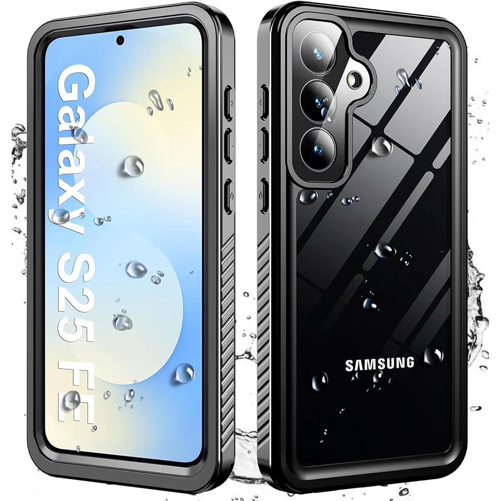 Waterproof Case for Samsung Galaxy S25 FE, ShellBox, Black - Image 2