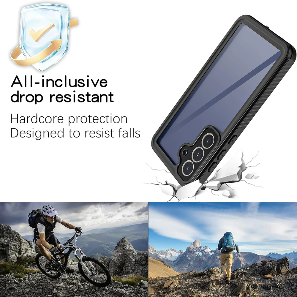 Waterproof Case for Samsung Galaxy S25 FE, ShellBox, Black - Image 7
