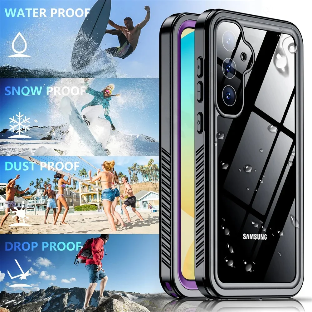 Waterproof Case for Samsung Galaxy S25 S931, ShellBox, Black - Image 6