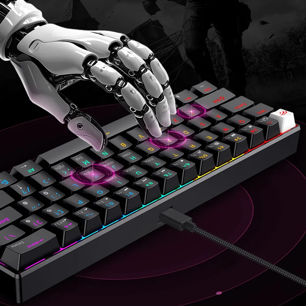 Wired USB Gaming Keyboard HAVIT KB903L, RGB, 1.8m, Blue White - Image 5