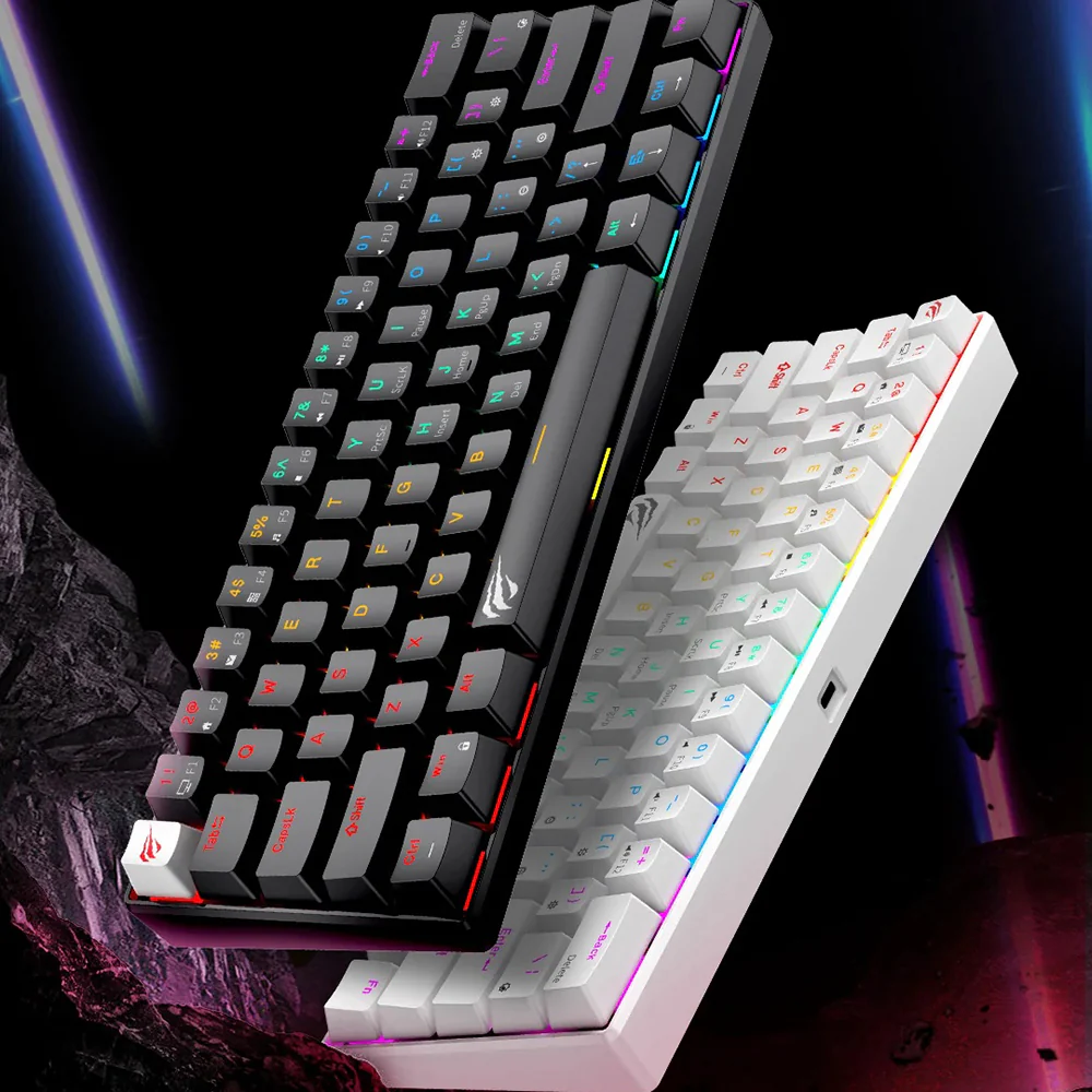 Wired USB Gaming Keyboard HAVIT KB903L, RGB, 1.8m, Transparent White - Image 3