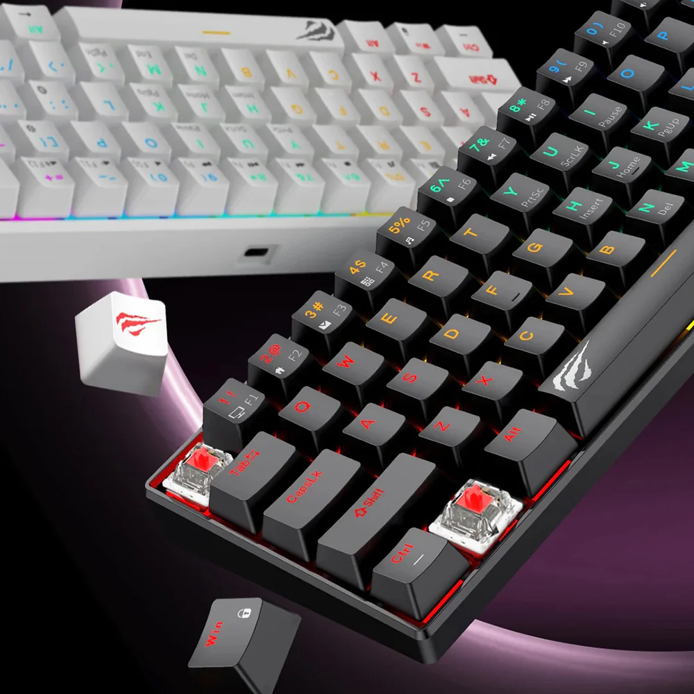 Wired USB Gaming Keyboard HAVIT KB903L, RGB, 1.8m, White - Image 5