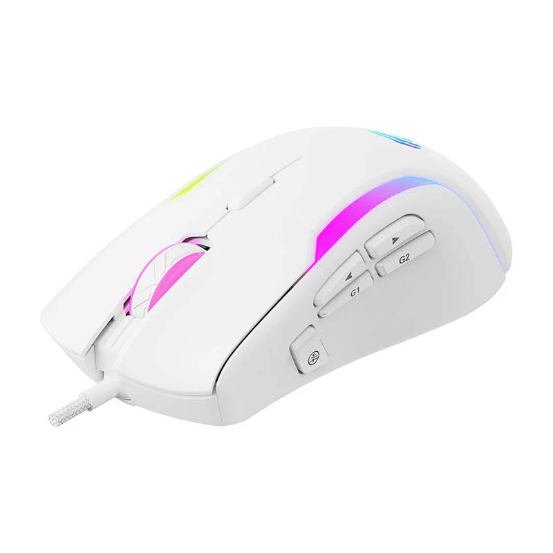 Wired USB Gaming Mouse HAVIT MS1033, RGB, 800DPI - 8000DPI, White - Image 3
