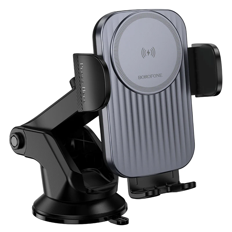 Wireless Car Charger Borofone BH222 Leading, 15W, 1.67A, Black - Image 2