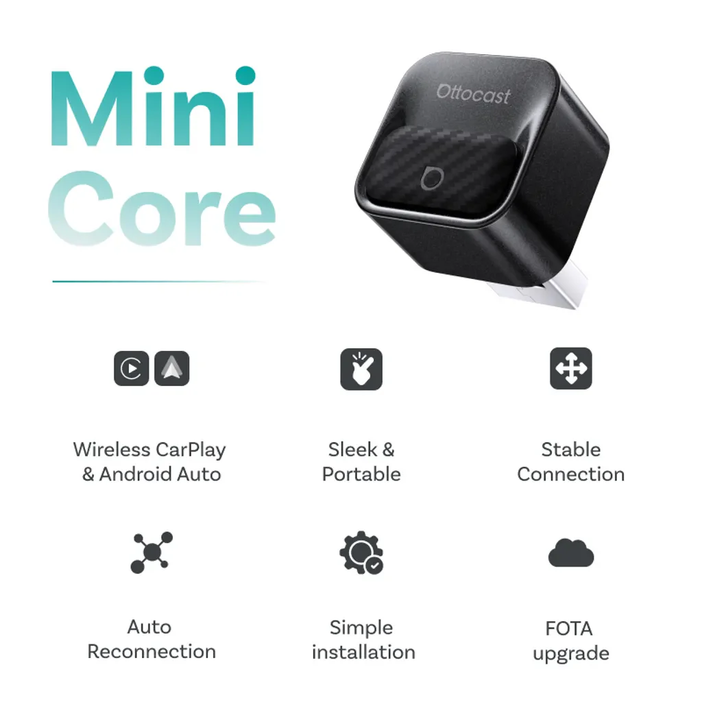 Wireless Carplay / Android Auto Adapter Ottocast Mini Pico Style B for Apple iPhone / Android Series CA525-T3 - Image 5
