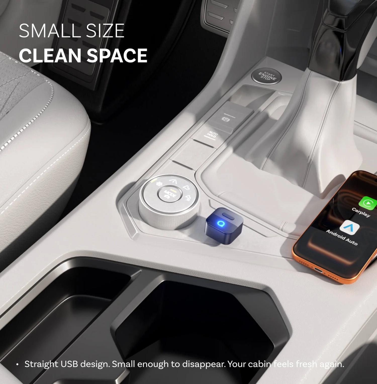 Wireless Carplay / Android Auto Adapter Ottocast Mini Pico Style B for Apple iPhone / Android Series CA525-T3 - Image 8