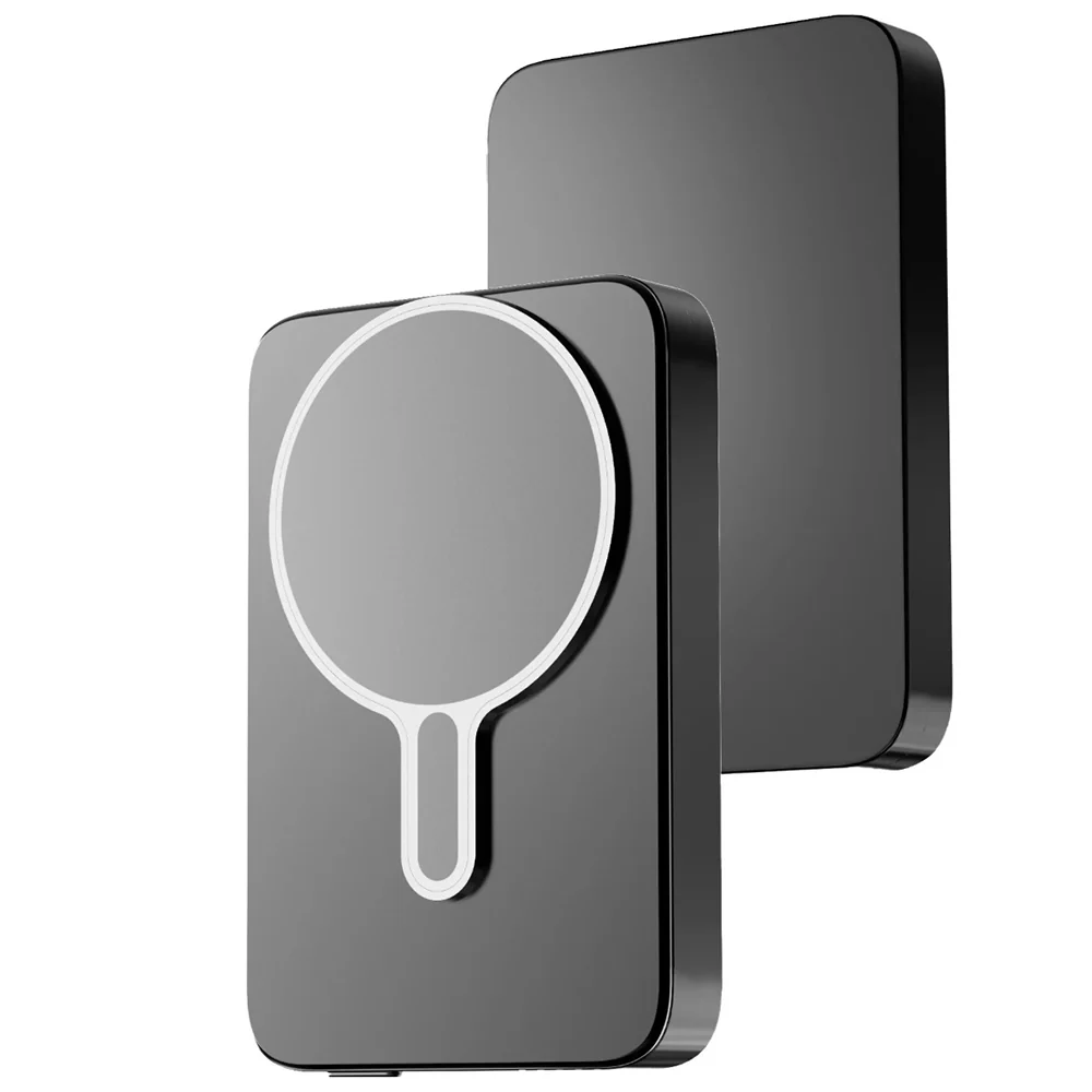 Wireless External Battery 3MK MagSnap Go, 10000mAh, 20W, PD + FQI, 1 x QI - 1 x USB-C, Gray - Image 2