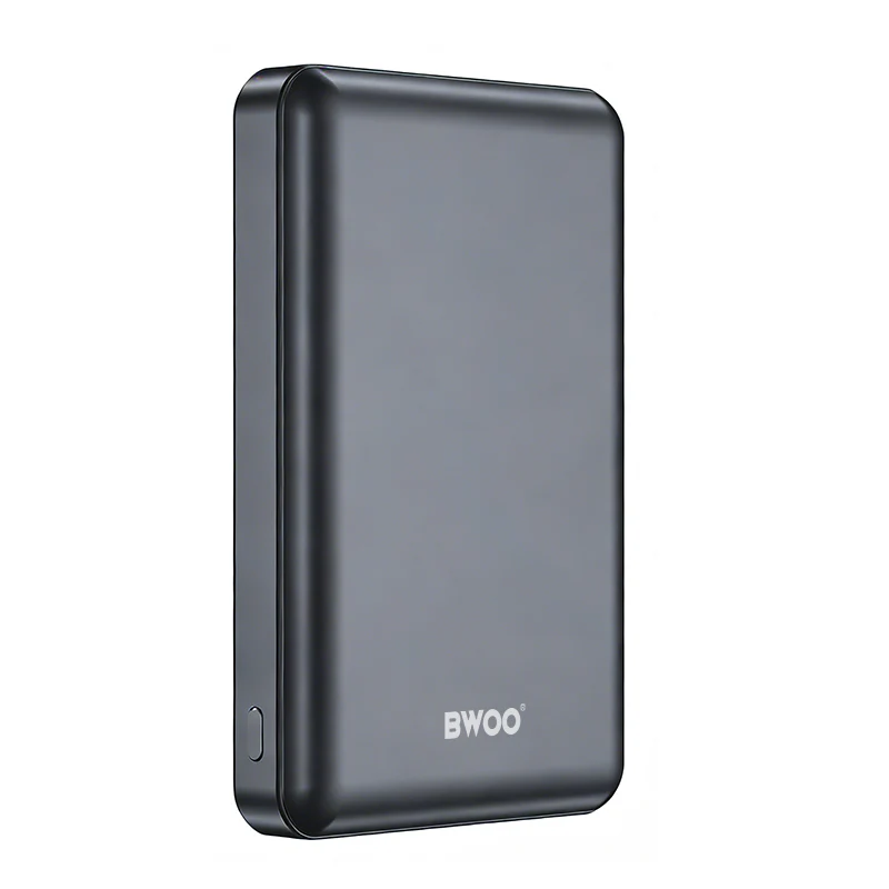 Wireless External Battery BWOO BO-P82, 10000mAh, 22.5W, PD + FQI, 1 x QI - 1 x USB-C, Gray - Image 4