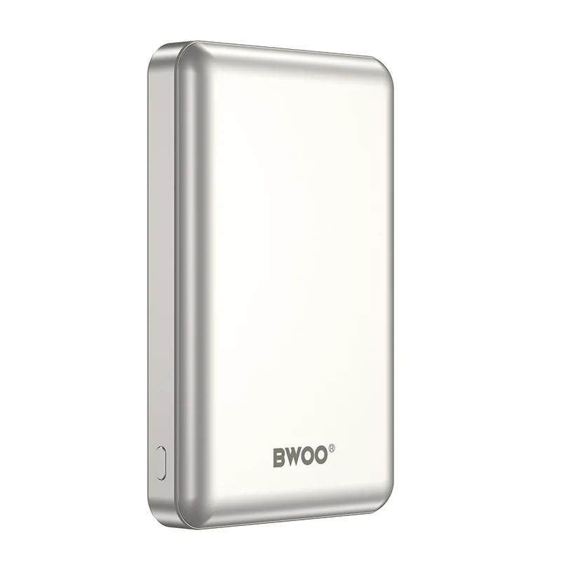 Wireless External Battery BWOO BO-P82, 10000mAh, 22.5W, PD + FQI, 1 x QI - 1 x USB-C, White - Image 4