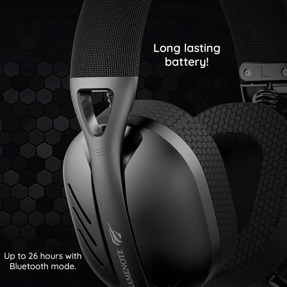 Wireless Gaming Headphones HAVIT Fuxi-H3, BT / Wi-Fi / Wired, Gray - Image 7